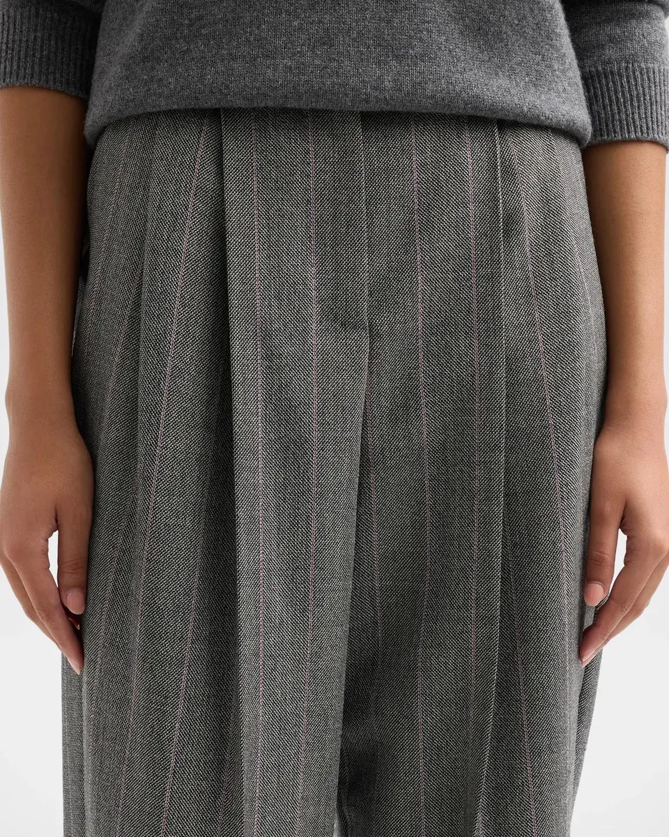 Dolce & Gabbana Pinstripe Wool Tapered Trousers | Thumbnail 5 Dolce & Gabbana Pinstripe Wool Tapered Trousers | Thumbnail 5