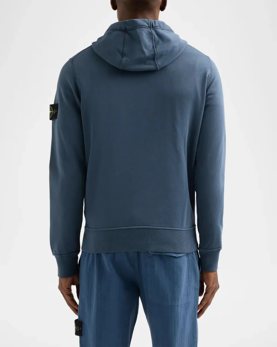 Stone Island Men's Cotton Drawstring Hoodie | Thumbnail 3