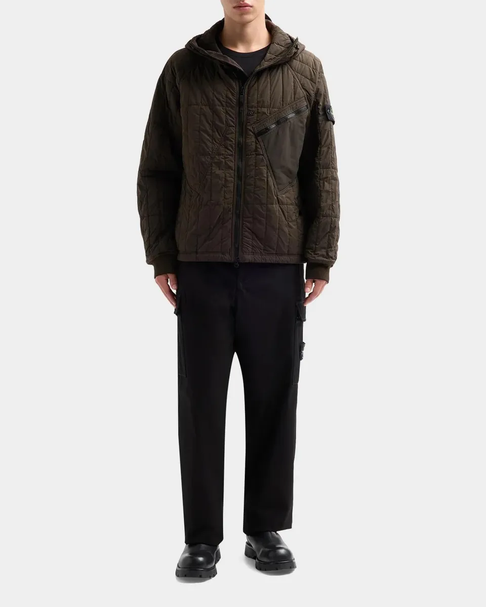 Stone Island Men's Capospalla Quilted Nylon Hooded Jacket | Thumbnail 2