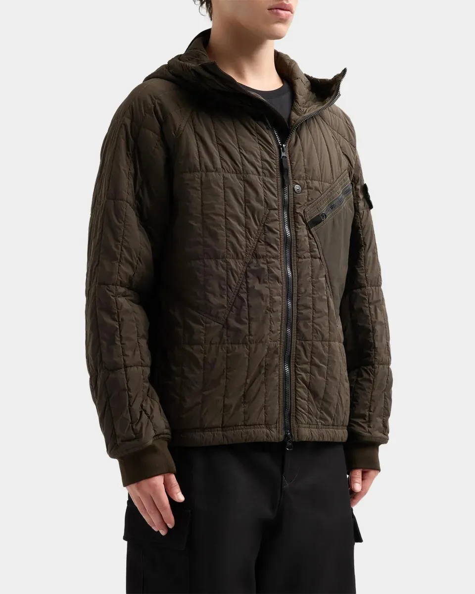 Stone Island Men's Capospalla Quilted Nylon Hooded Jacket | Thumbnail 5