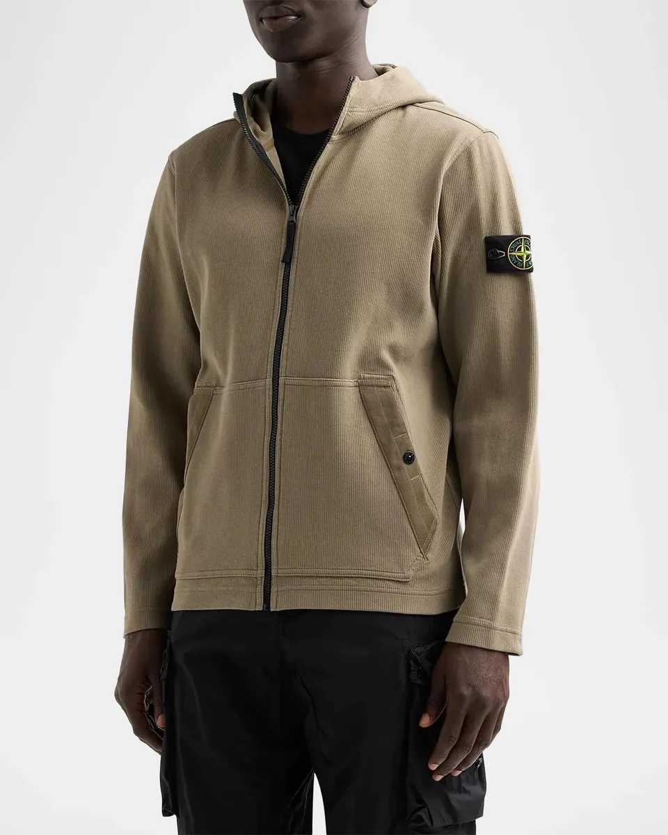 Stone Island Men's Felpa Full-Zip Hoodie | Thumbnail 4 Stone Island Men's Felpa Full-Zip Hoodie | Thumbnail 4