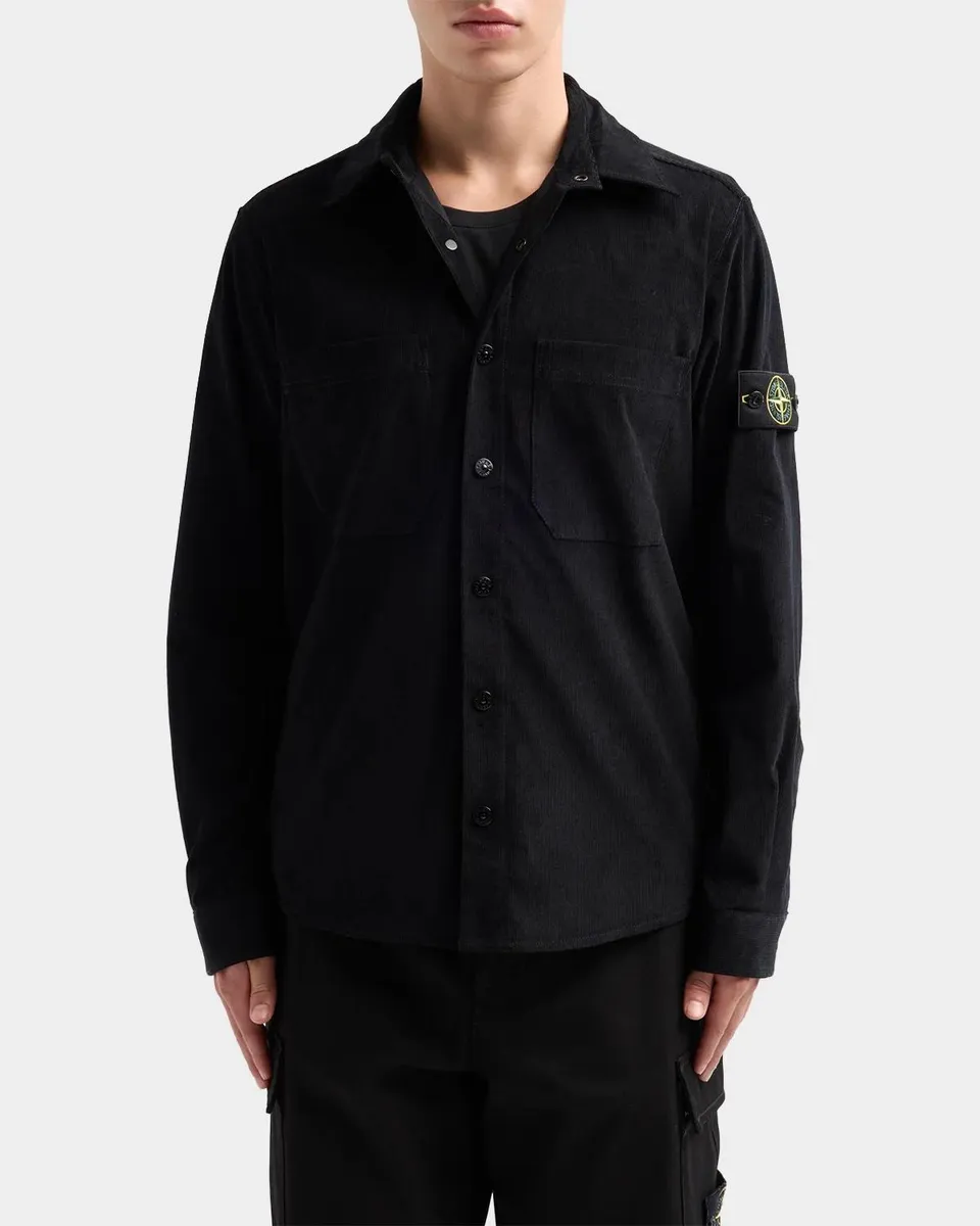 Stone Island Men's Camicia Cotton Corduroy Shirt | Thumbnail 3 Stone Island Men's Camicia Cotton Corduroy Shirt | Thumbnail 3