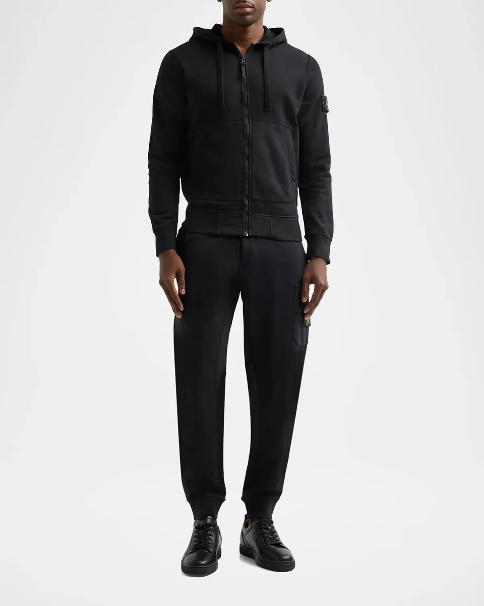 Stone Island Men's Cotton Drawstring Hoodie | Thumbnail 2 Stone Island Men's Cotton Drawstring Hoodie | Thumbnail 2