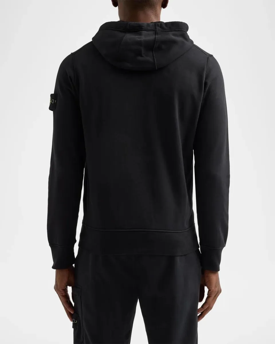Stone Island Men's Cotton Drawstring Hoodie | Thumbnail 3 Stone Island Men's Cotton Drawstring Hoodie | Thumbnail 3