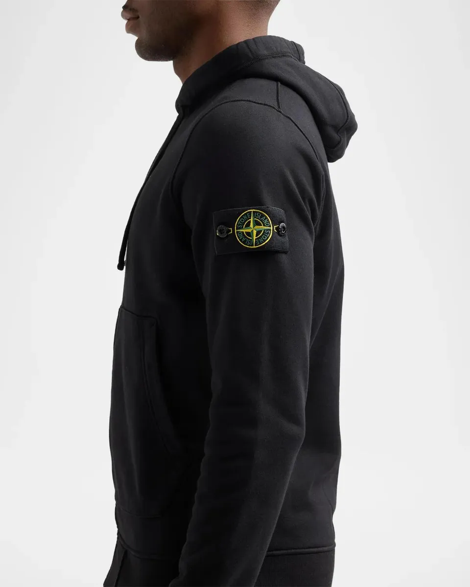 Stone Island Men's Cotton Drawstring Hoodie | Thumbnail 5 Stone Island Men's Cotton Drawstring Hoodie | Thumbnail 5
