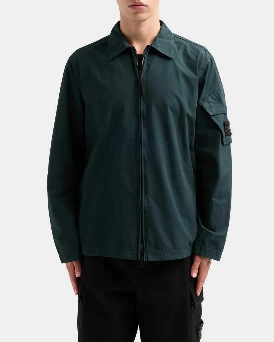 Stone Island Men's Camicia Cotton Full-Zip Jacket | Thumbnail 5 Stone Island Men's Camicia Cotton Full-Zip Jacket | Thumbnail 5