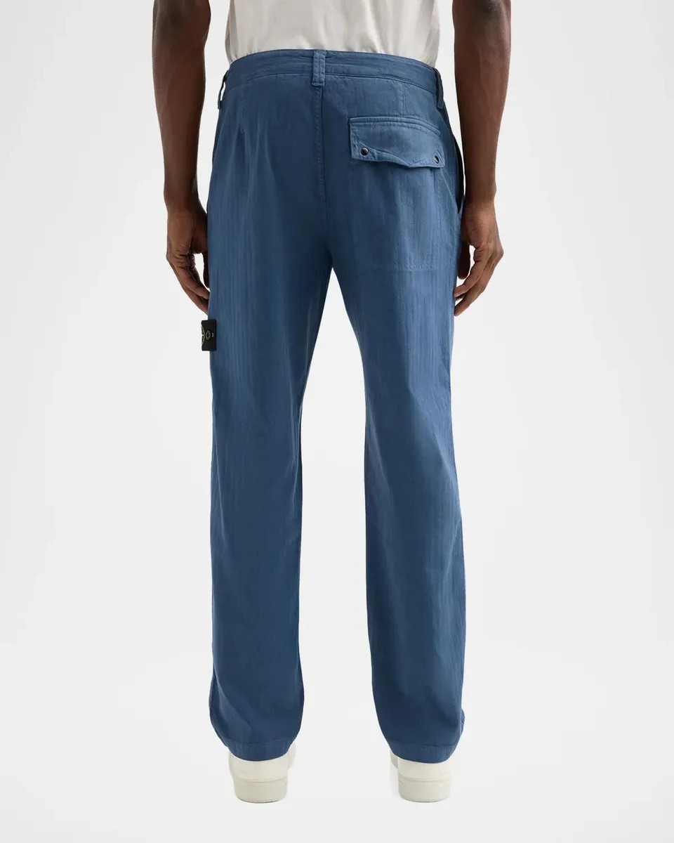 Stone Island Men's Textured Cotton Straight-Leg Pants | Thumbnail 3 Stone Island Men's Textured Cotton Straight-Leg Pants | Thumbnail 3