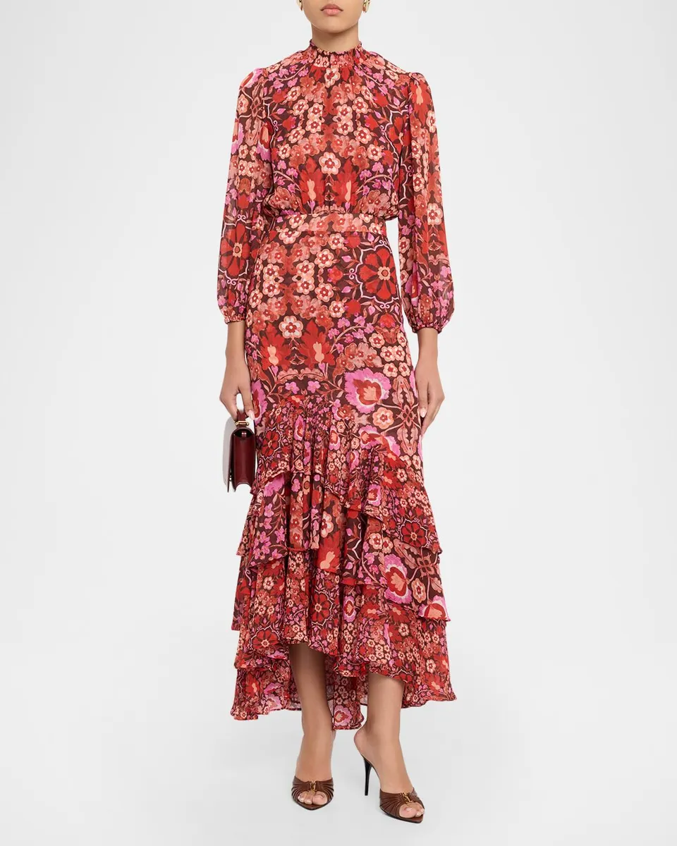 Misa Los Angeles Audrey Floral Mock-Neck Maxi Dress | Thumbnail 2 Misa Los Angeles Audrey Floral Mock-Neck Maxi Dress | Thumbnail 2