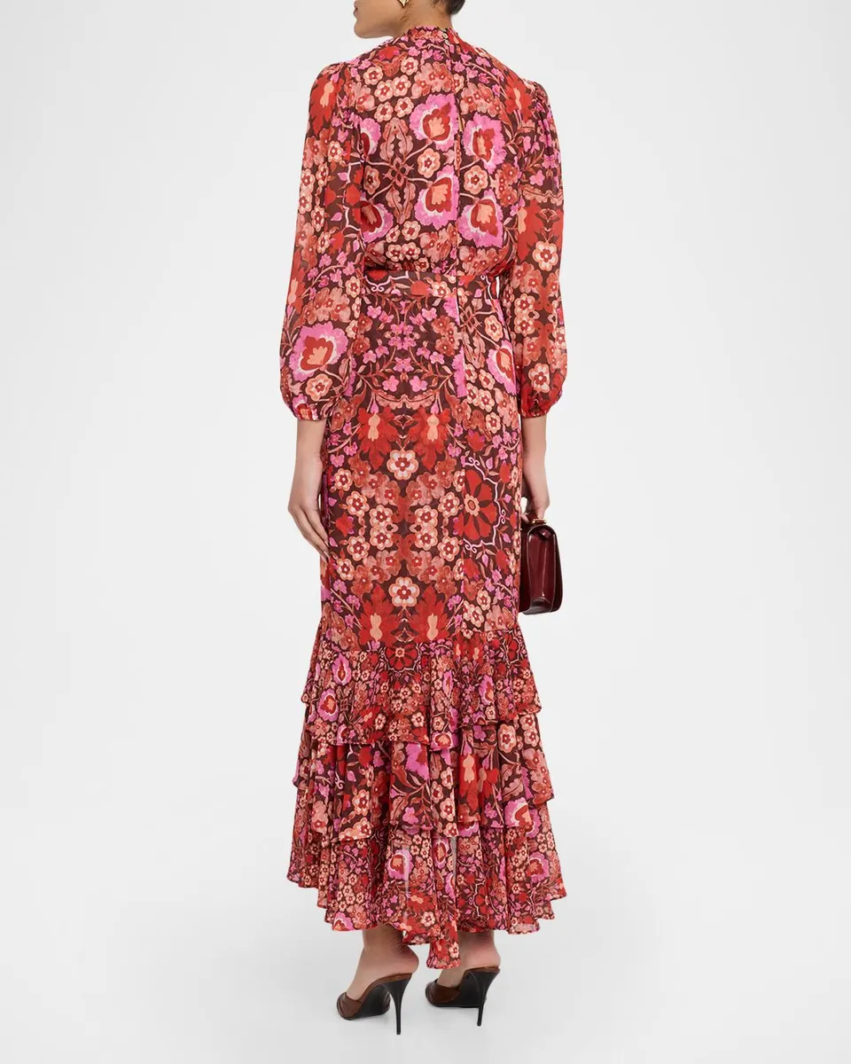 Misa Los Angeles Audrey Floral Mock-Neck Maxi Dress | Thumbnail 3 Misa Los Angeles Audrey Floral Mock-Neck Maxi Dress | Thumbnail 3