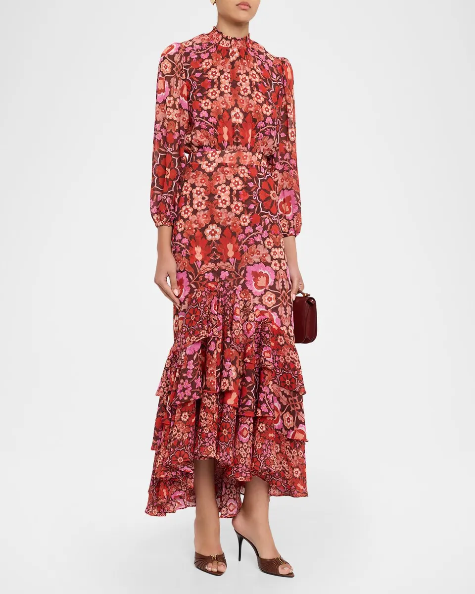 Misa Los Angeles Audrey Floral Mock-Neck Maxi Dress | Thumbnail 4 Misa Los Angeles Audrey Floral Mock-Neck Maxi Dress | Thumbnail 4