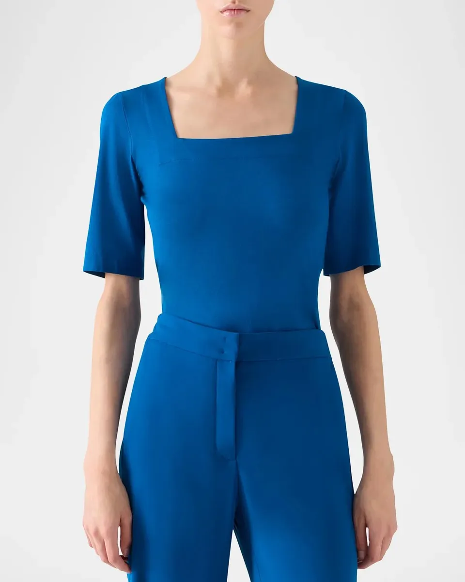 Akris punto Square-Neck Top | Thumbnail 4 Akris punto Square-Neck Top | Thumbnail 4