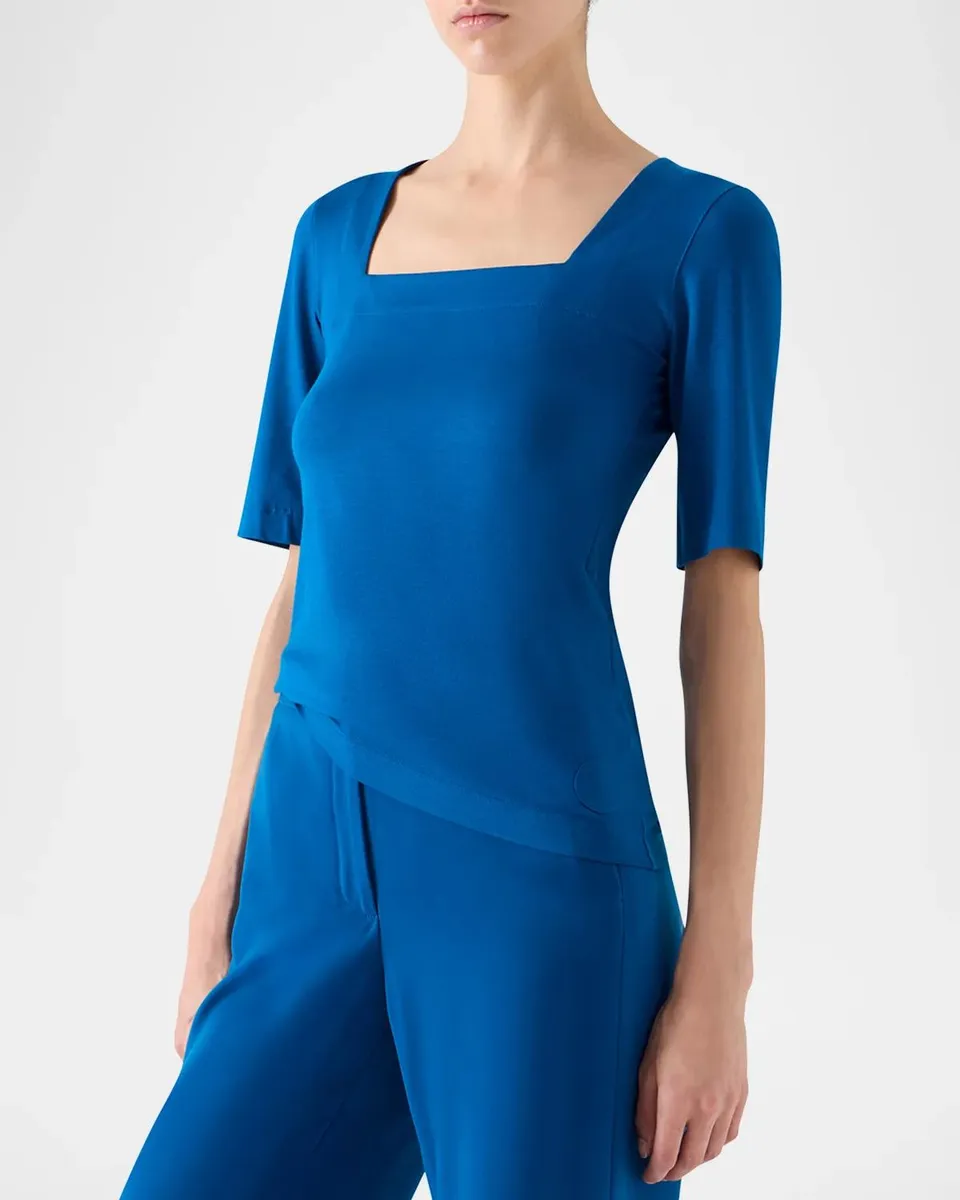 Akris punto Square-Neck Top | Thumbnail 6 Akris punto Square-Neck Top | Thumbnail 6