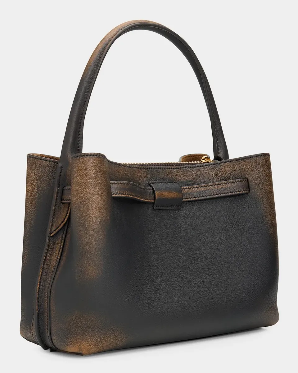 Tod's Mini Burnished Leather Top-Handle Bag | Thumbnail 2