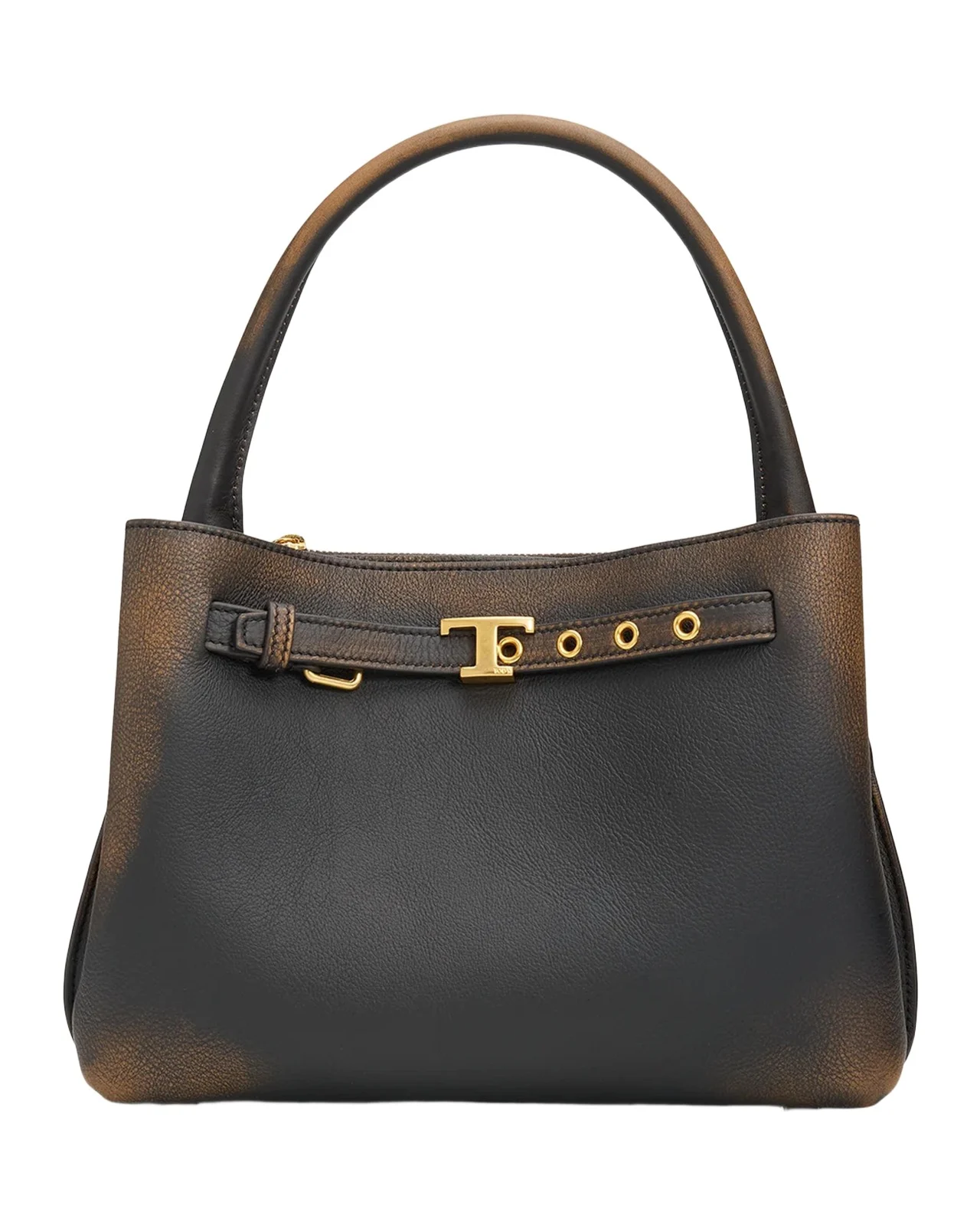 Mini Burnished Leather Top-Handle Bag Mini Burnished Leather Top-Handle Bag