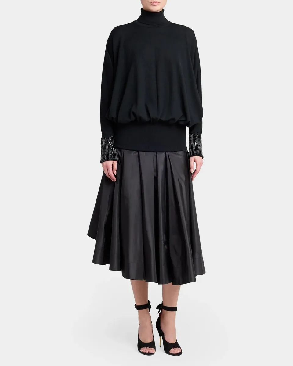 Valentino Garavani Turtleneck Sequined Balloon Sweater | Thumbnail 2