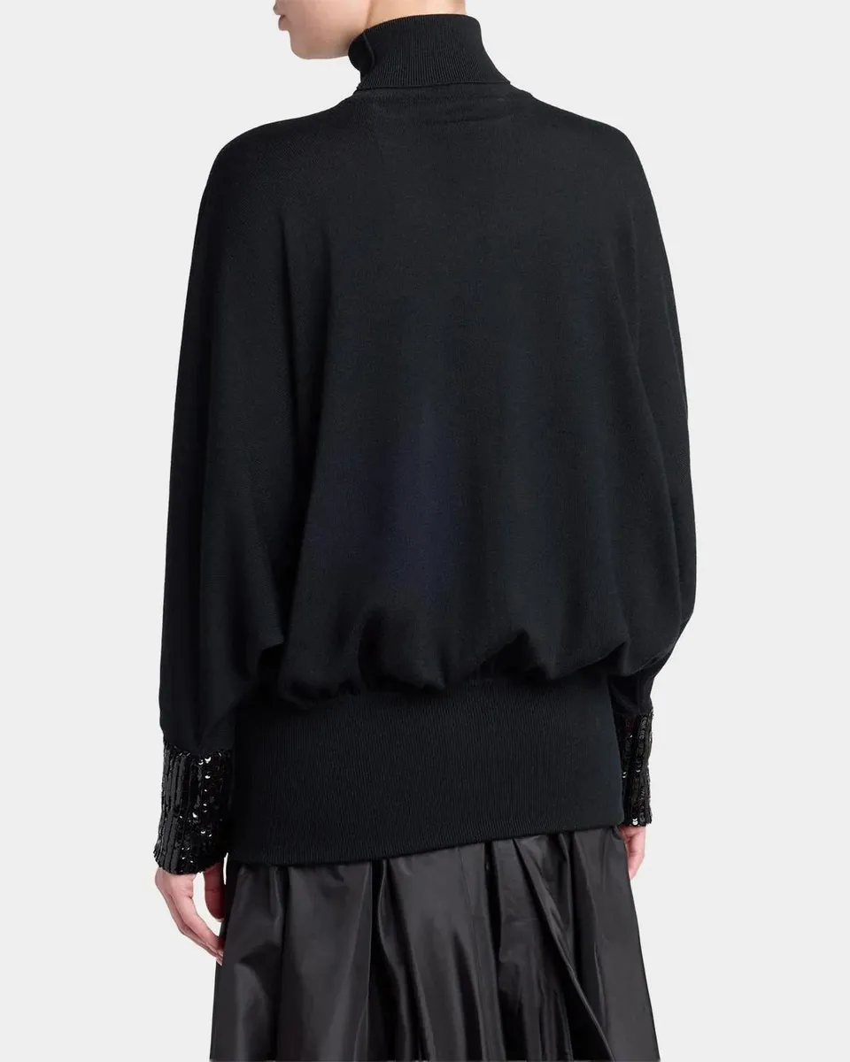 Valentino Garavani Turtleneck Sequined Balloon Sweater | Thumbnail 3