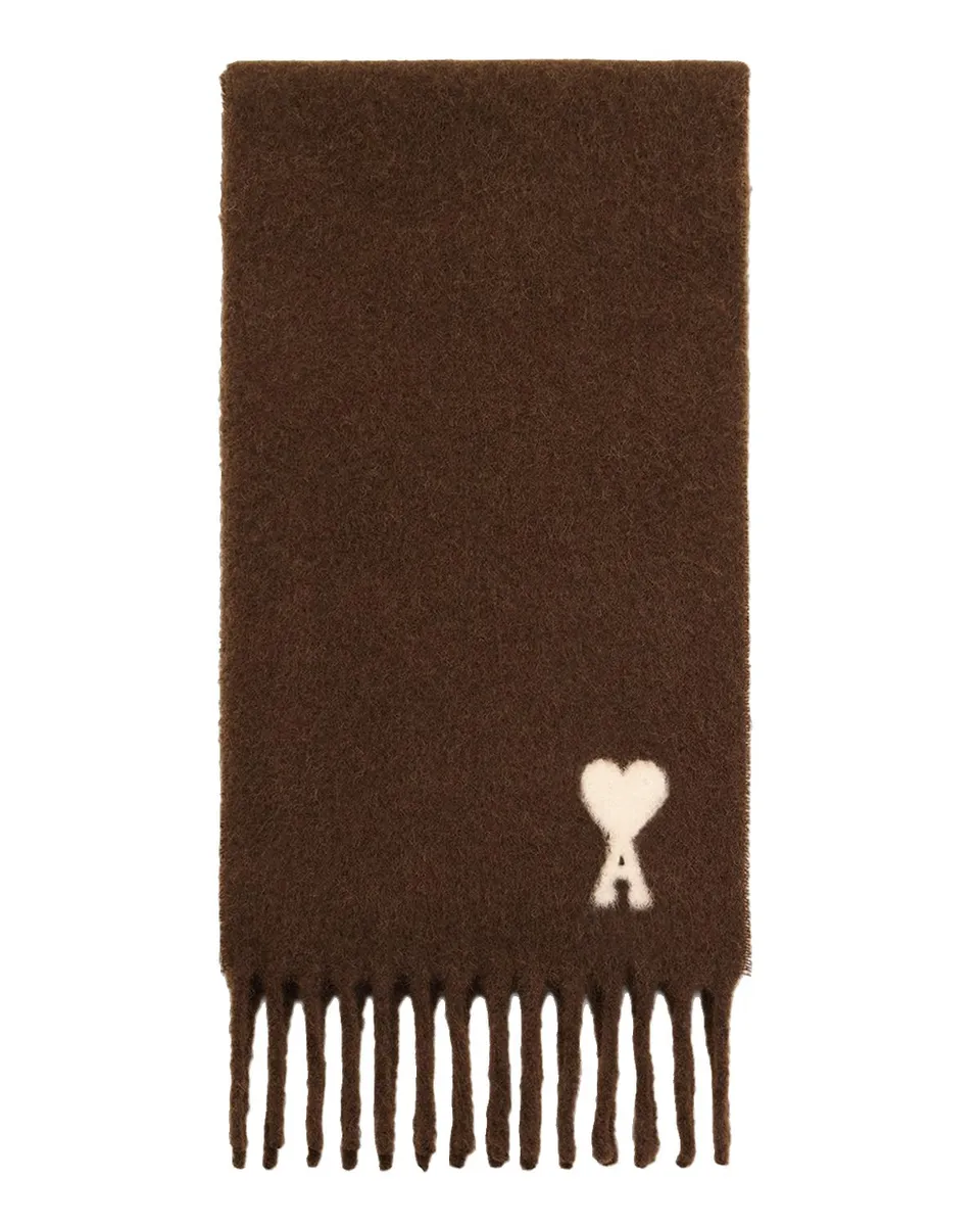 AMI PARIS Logo Alpaca-Blend Knit Scarf | Thumbnail 3 AMI PARIS Logo Alpaca-Blend Knit Scarf | Thumbnail 3