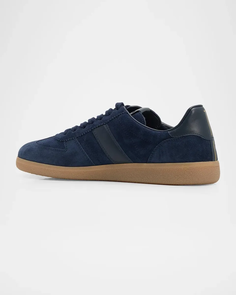 Tom Ford Men's Suede T Low-Top Sneakers | Thumbnail 2
