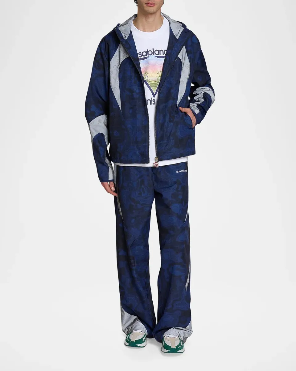 Casablanca Men's Printed Full-Zip Hooded Jacket | Thumbnail 2