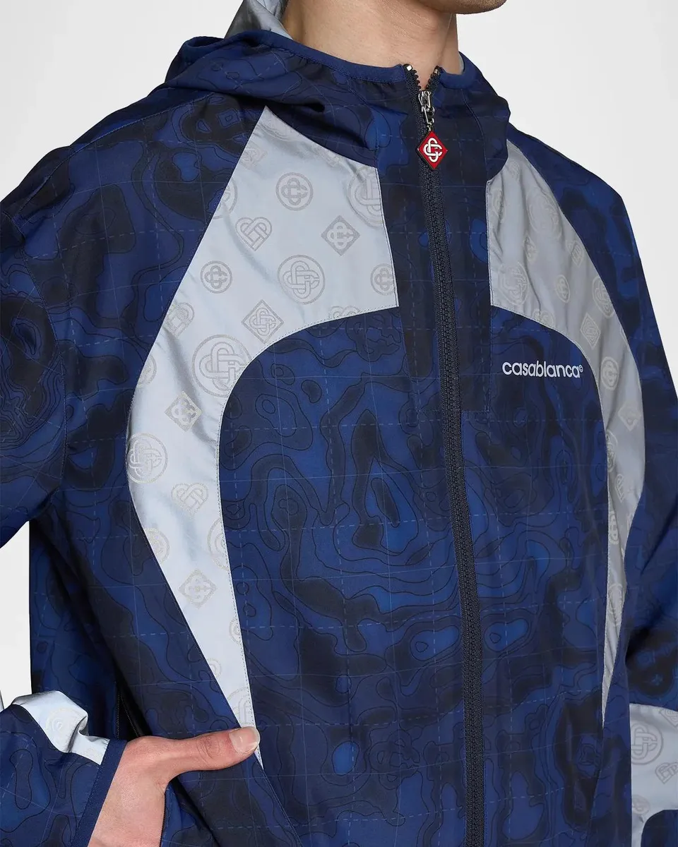 Casablanca Men's Printed Full-Zip Hooded Jacket | Thumbnail 5