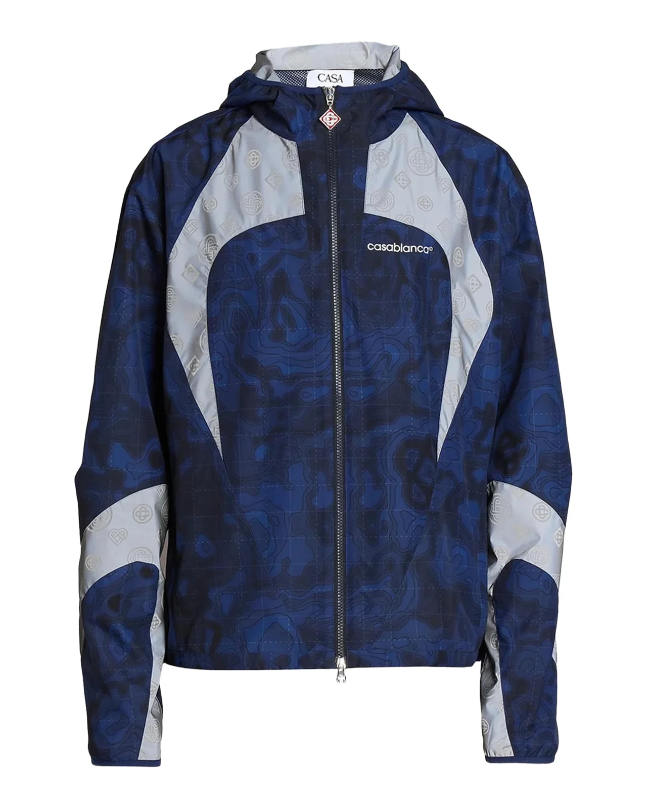 Casablanca Men's Printed Full-Zip Hooded Jacket
