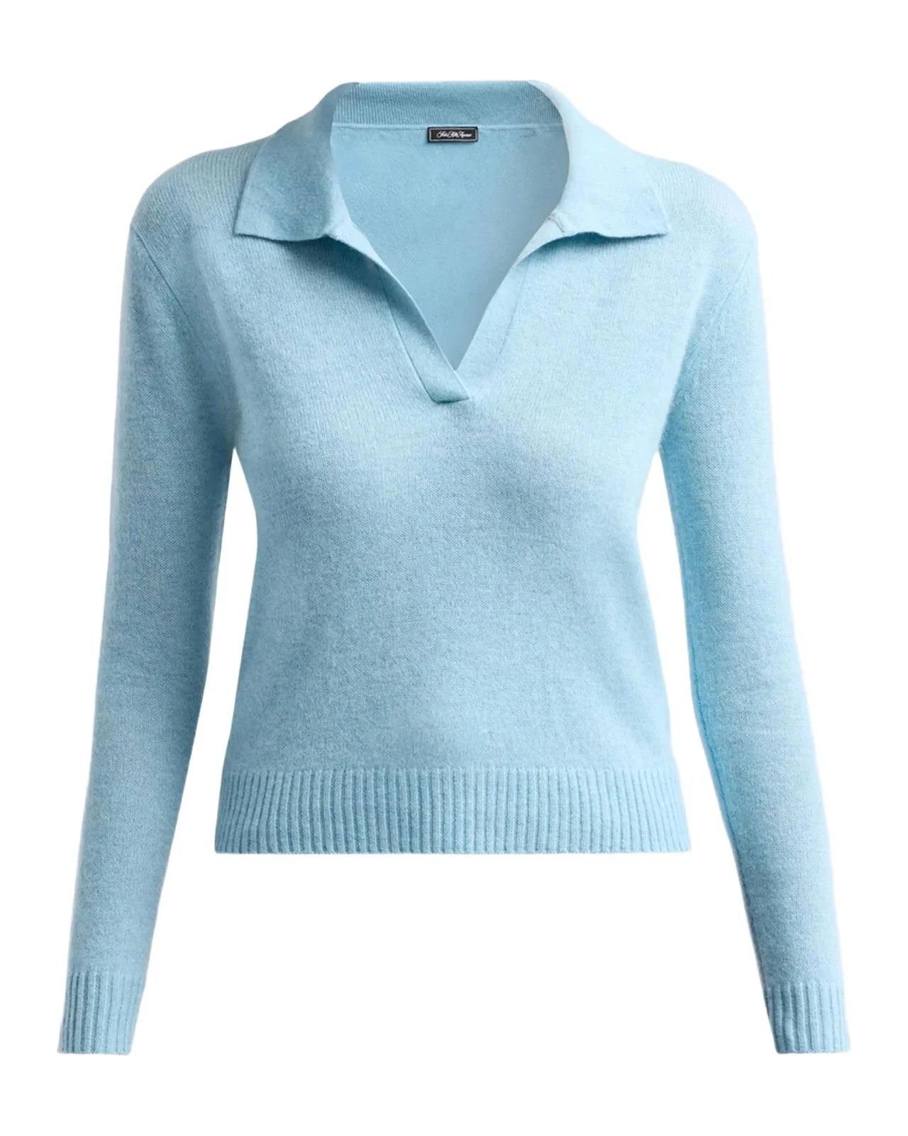 Neiman Marcus Cashmere Collection Basic Cashmere Polo Sweater