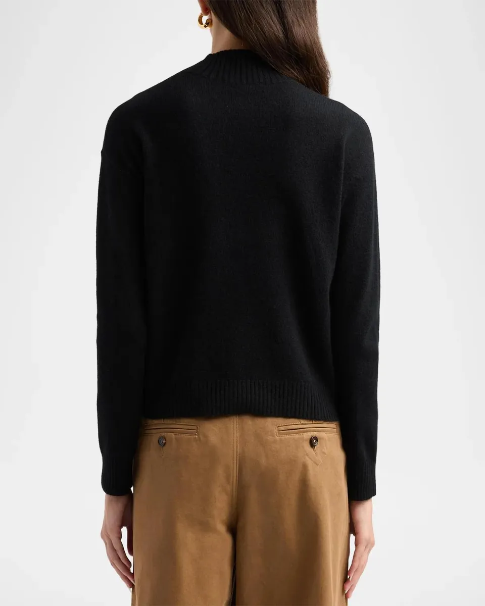Neiman Marcus Cashmere Collection Basic Cashmere Mock Turtleneck Sweater | Thumbnail 3