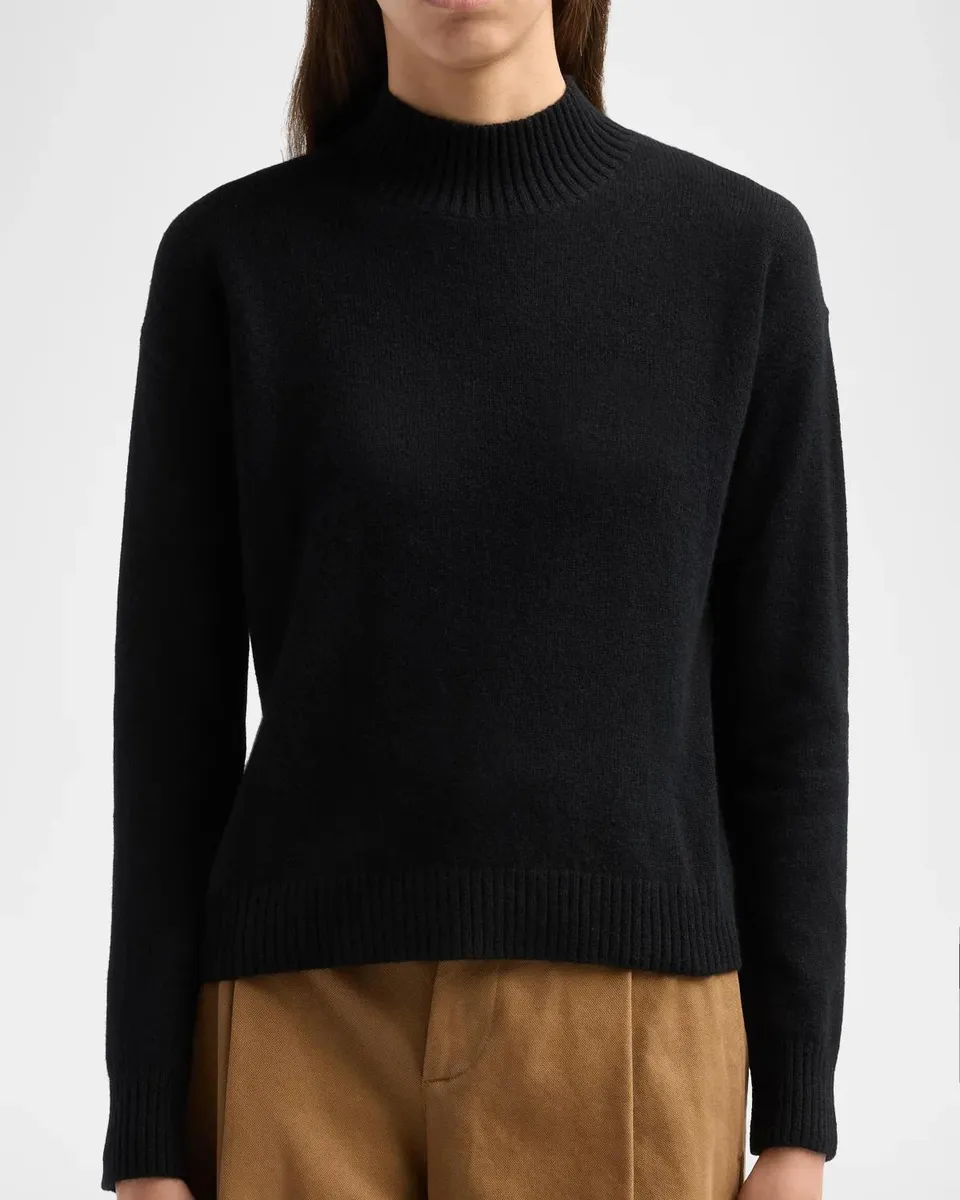 Neiman Marcus Cashmere Collection Basic Cashmere Mock Turtleneck Sweater | Thumbnail 5