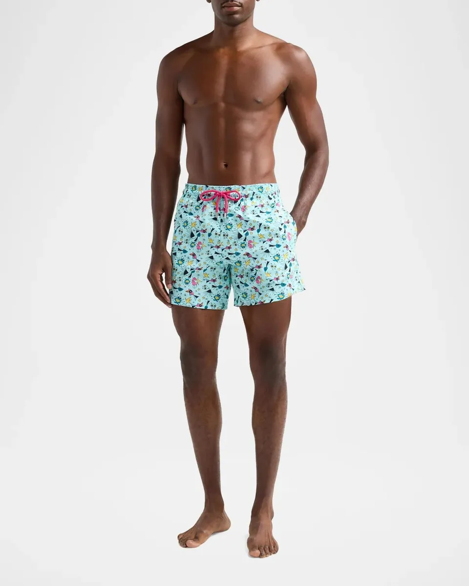 Vilebrequin Men's Aquatic Carnival Drawstring Swim Shorts | Thumbnail 2 Vilebrequin Men's Aquatic Carnival Drawstring Swim Shorts | Thumbnail 2