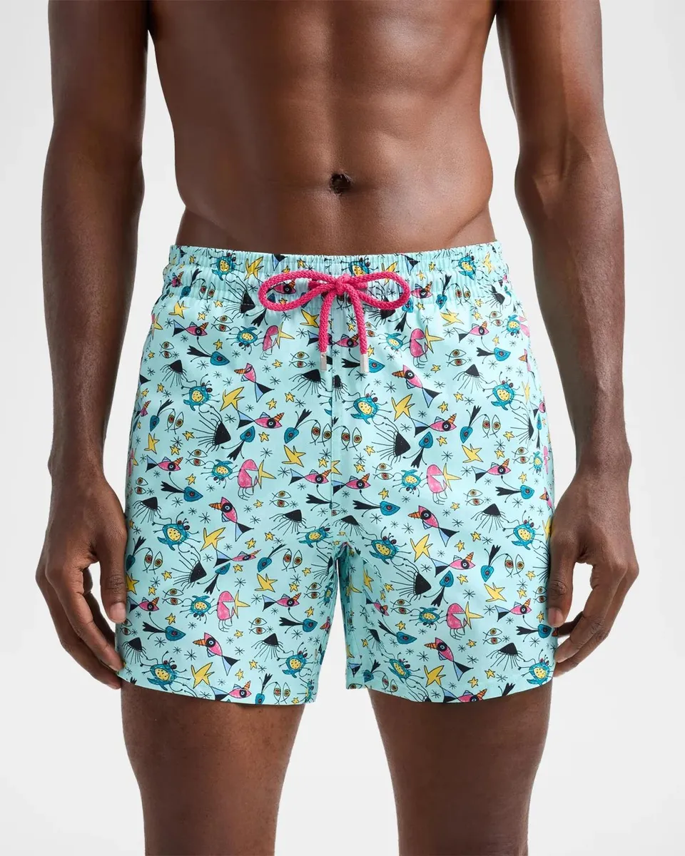 Vilebrequin Men's Aquatic Carnival Drawstring Swim Shorts | Thumbnail 4 Vilebrequin Men's Aquatic Carnival Drawstring Swim Shorts | Thumbnail 4