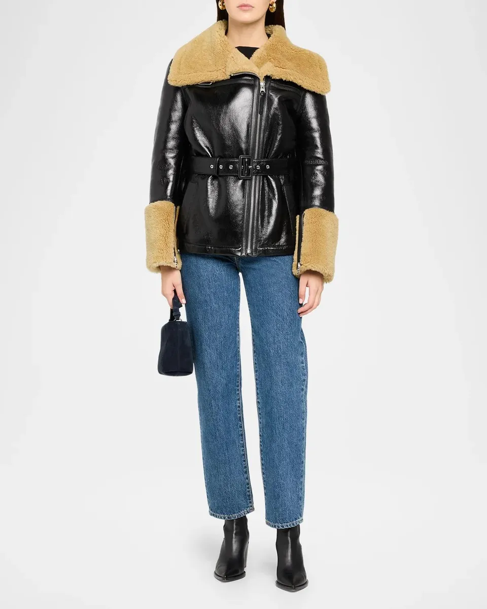 Mackage Eileen Shearling and Leather Moto Jacket | Thumbnail 2 Mackage Eileen Shearling and Leather Moto Jacket | Thumbnail 2