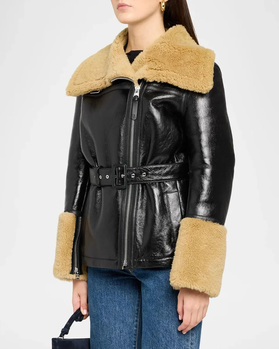 Mackage Eileen Shearling and Leather Moto Jacket | Thumbnail 4 Mackage Eileen Shearling and Leather Moto Jacket | Thumbnail 4