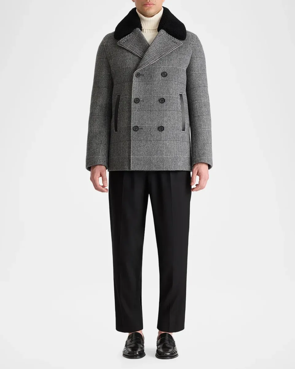 Mackage Men's Cole-PL Double-Breasted Wool Peacoat | Thumbnail 2 Mackage Men's Cole-PL Double-Breasted Wool Peacoat | Thumbnail 2