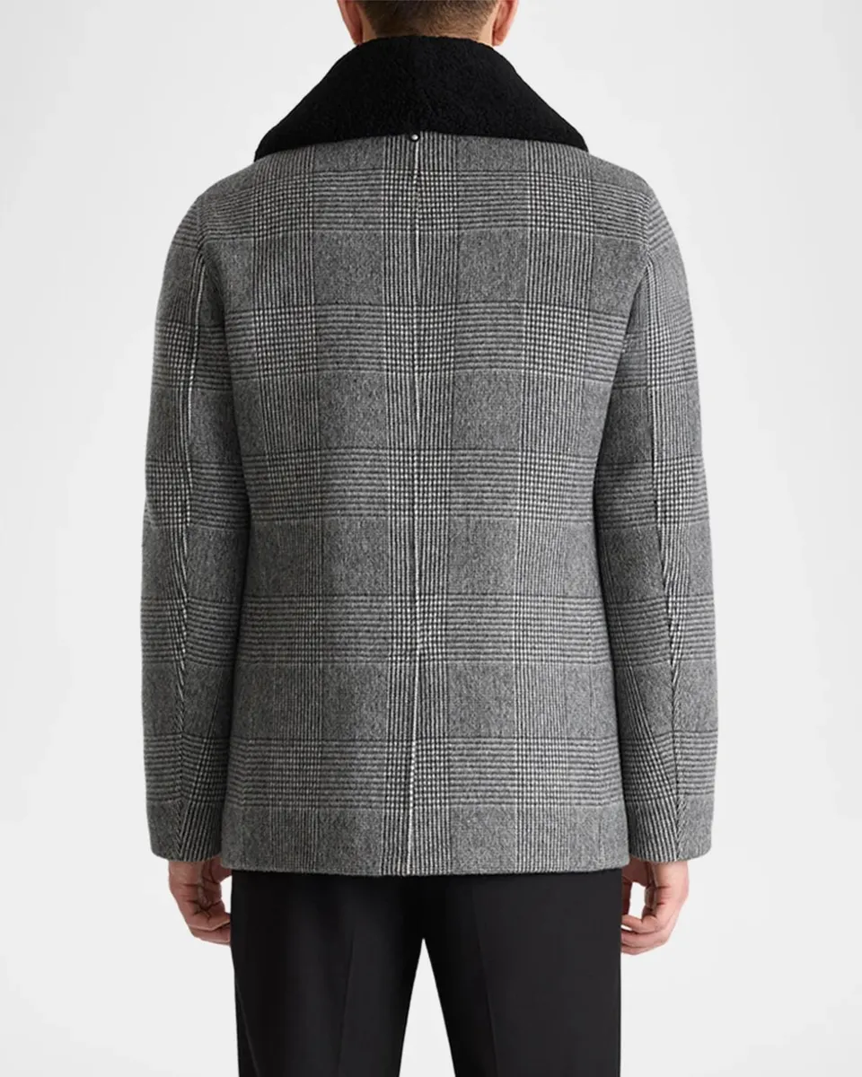 Mackage Men's Cole-PL Double-Breasted Wool Peacoat | Thumbnail 3 Mackage Men's Cole-PL Double-Breasted Wool Peacoat | Thumbnail 3