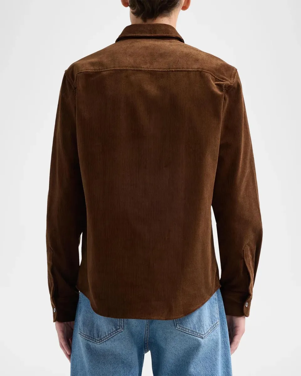 AMI PARIS Men's Quota Contrasted Ami De Coeur Button-Down Shirt | Thumbnail 3