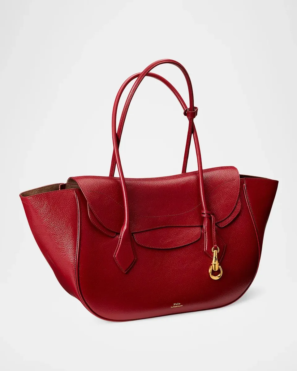 Polo Ralph Lauren Polo Blazer Large Grain Leather Shoulder Bag | Thumbnail 3