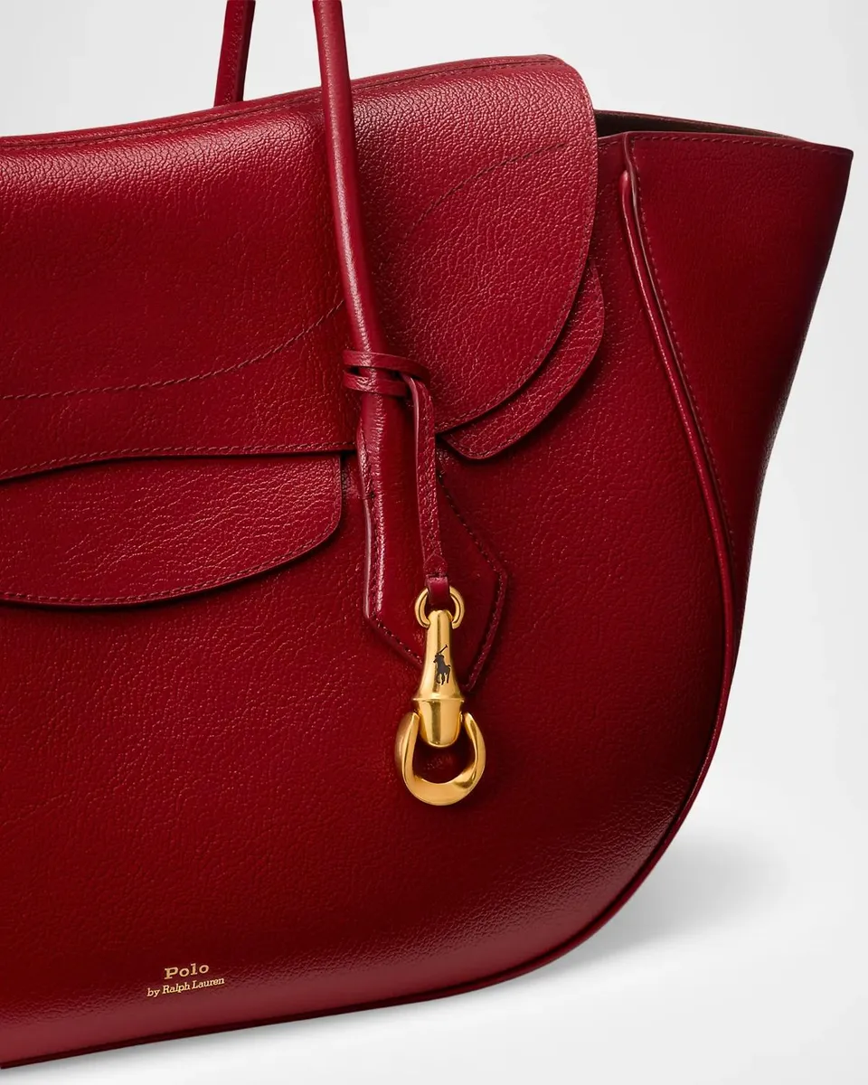 Polo Ralph Lauren Polo Blazer Large Grain Leather Shoulder Bag | Thumbnail 6
