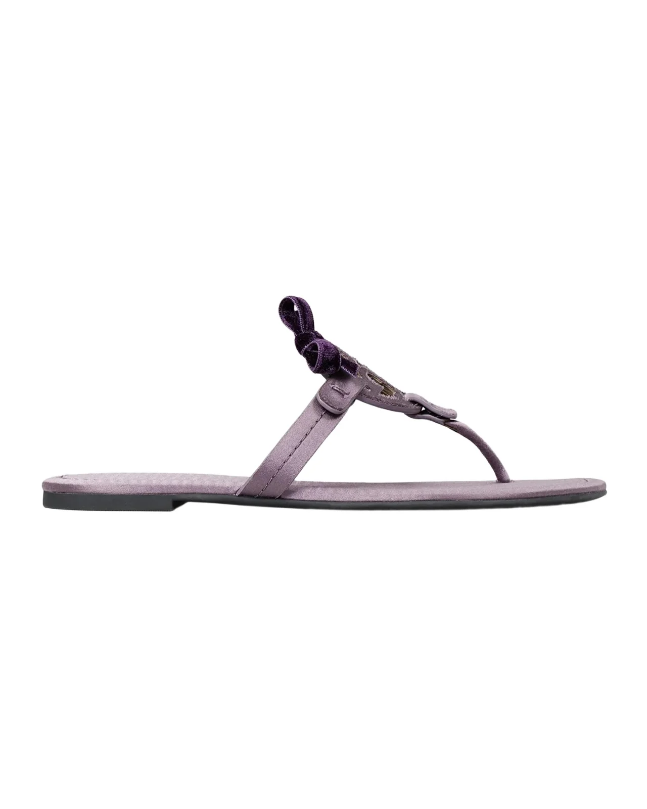 Miller Bow Satin Thong Sandals