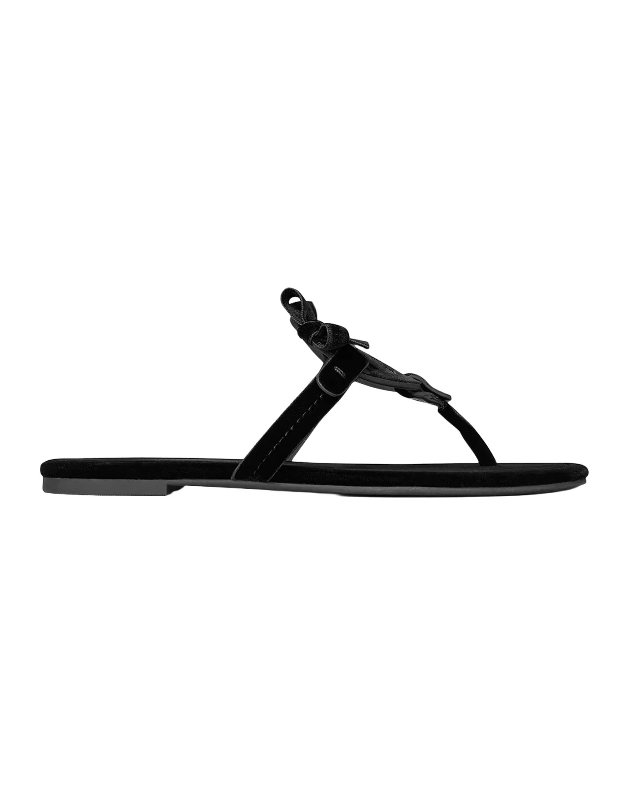 Miller Bow Velvet Thong Sandals Miller Bow Velvet Thong Sandals