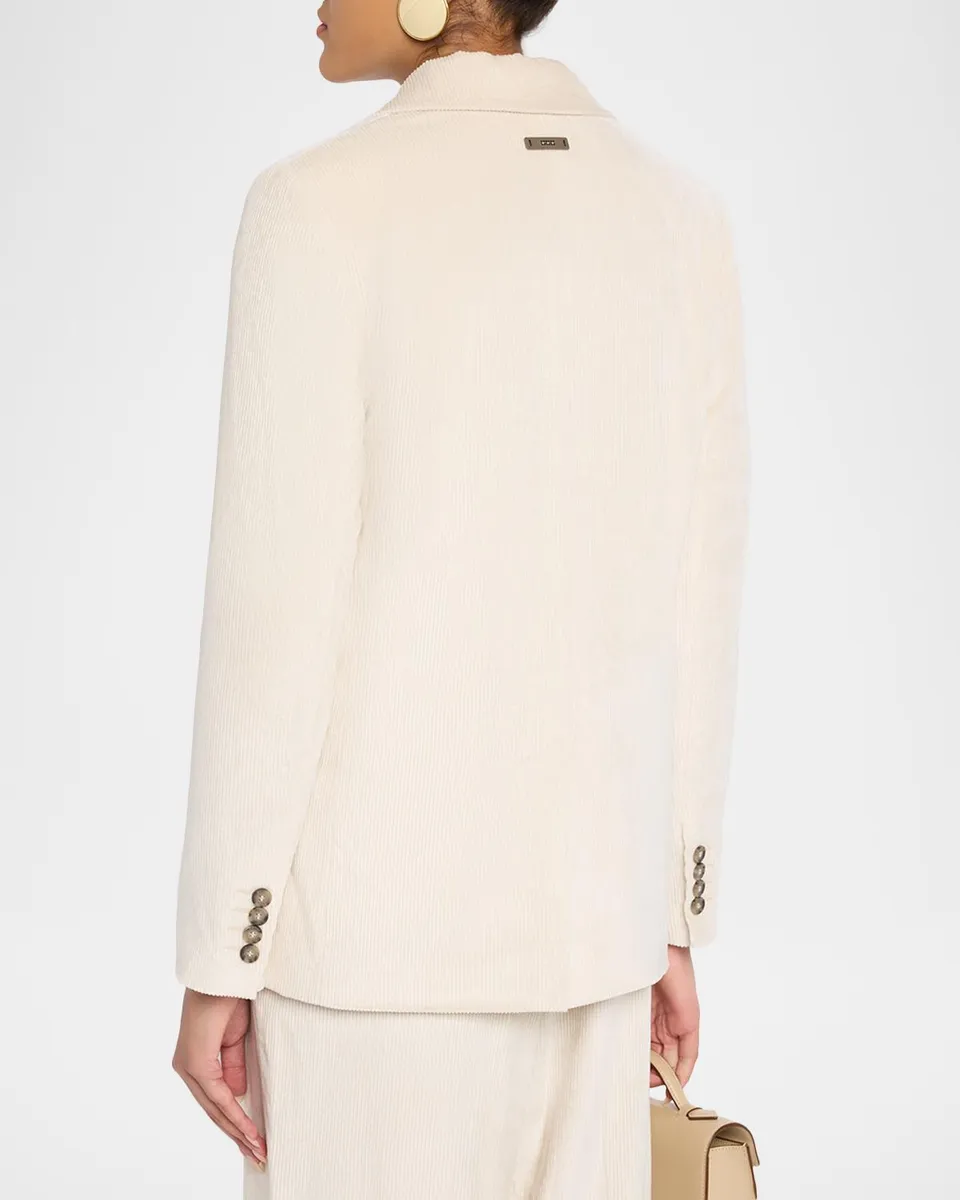 PESERICO Single-Button Corduroy Jacket | Thumbnail 3 PESERICO Single-Button Corduroy Jacket | Thumbnail 3