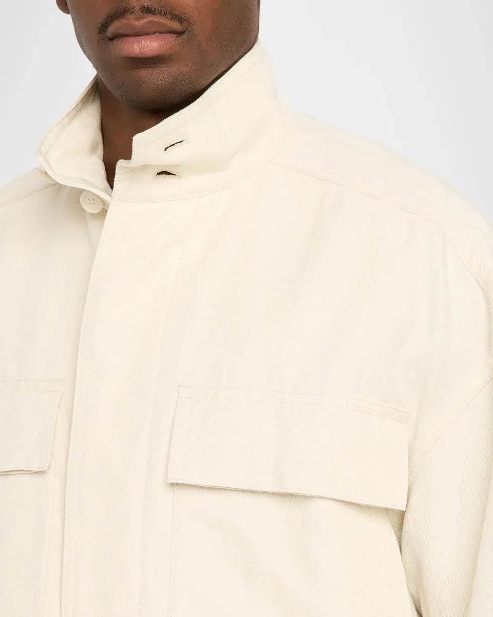 IM MEN Men's Twill Belted Field Jacket | Thumbnail 5 IM MEN Men's Twill Belted Field Jacket | Thumbnail 5