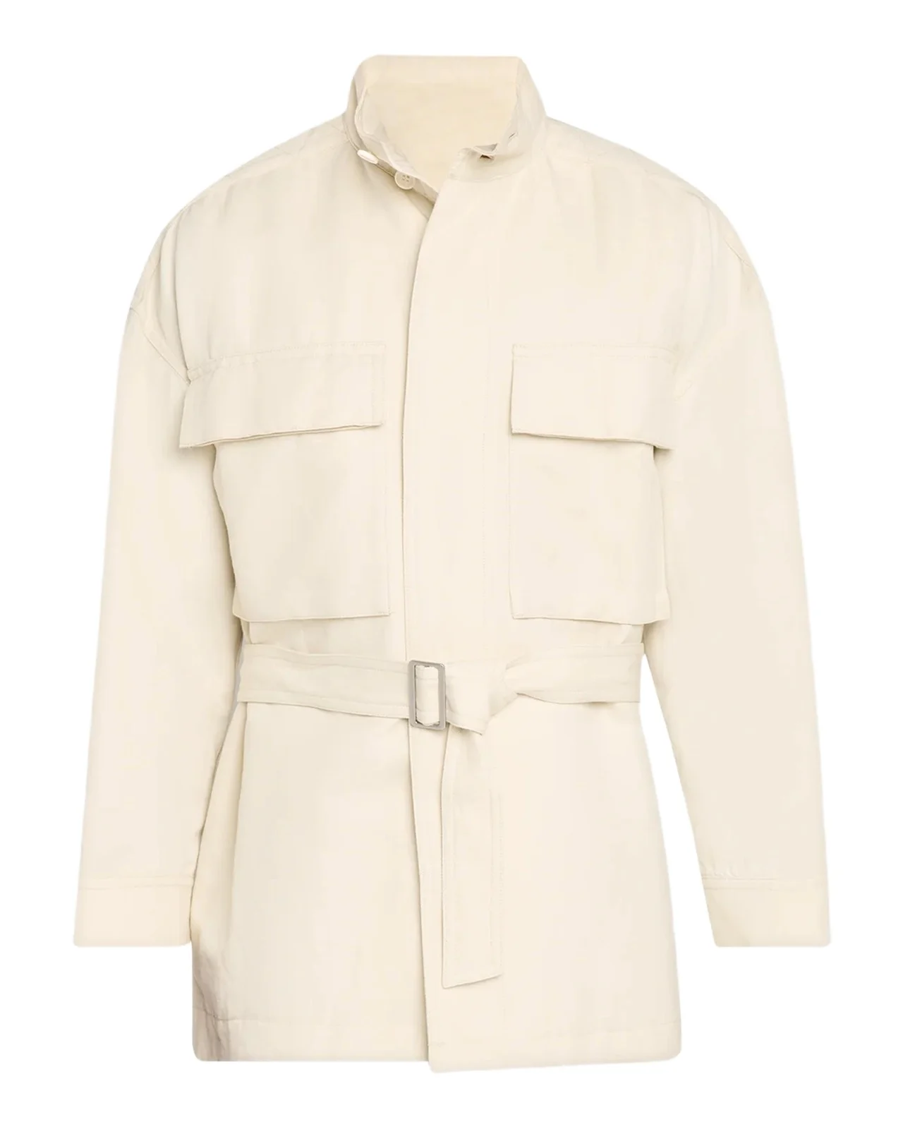 IM MEN Men's Twill Belted Field Jacket