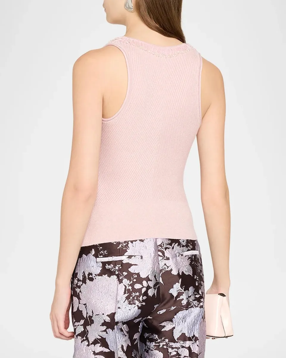 Aknvas Lia Embellished Rib-Knit Tank Top | Thumbnail 3 Aknvas Lia Embellished Rib-Knit Tank Top | Thumbnail 3