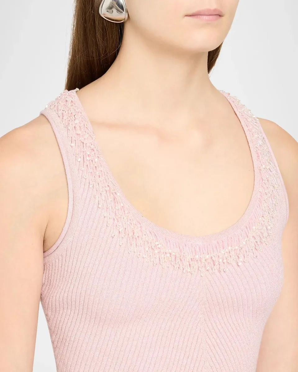 Aknvas Lia Embellished Rib-Knit Tank Top | Thumbnail 5 Aknvas Lia Embellished Rib-Knit Tank Top | Thumbnail 5
