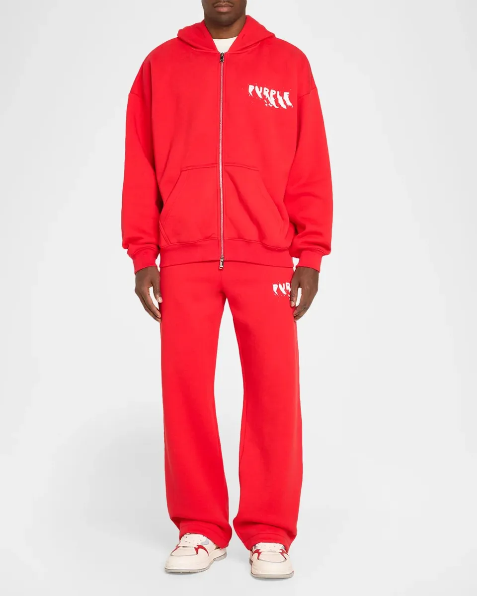 PURPLE Men's Heavyweight Fleece Track Pants | Thumbnail 2 PURPLE Men's Heavyweight Fleece Track Pants | Thumbnail 2