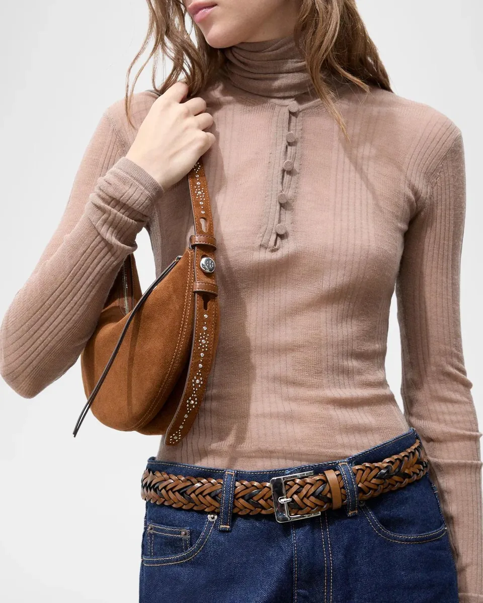 Tory Burch Romy Studded Suede Shoulder Bag | Thumbnail 2 Tory Burch Romy Studded Suede Shoulder Bag | Thumbnail 2