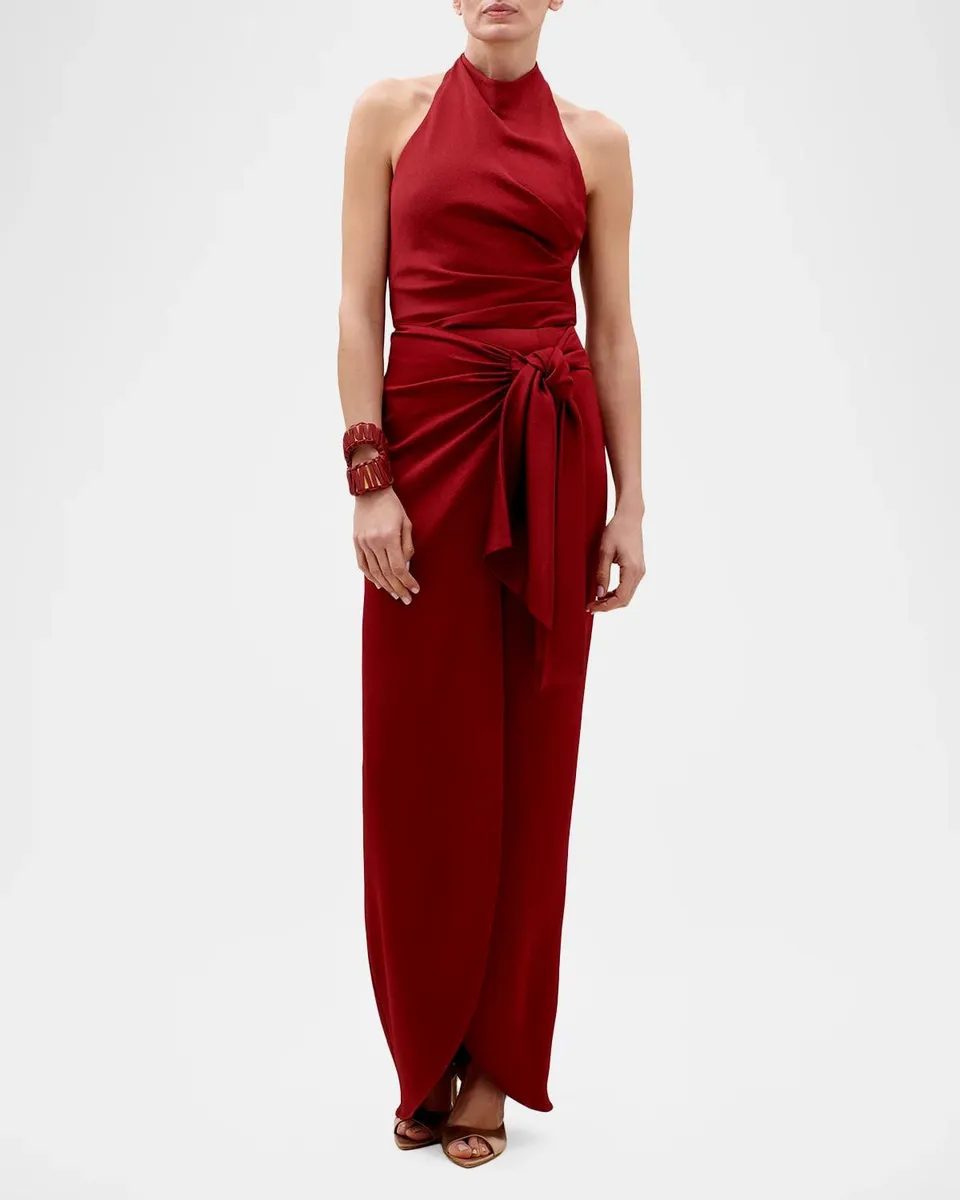Silvia Tcherassi Davinia Halter Maxi Dress | Thumbnail 2