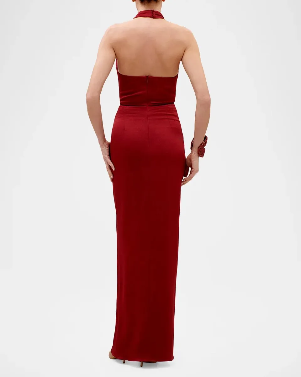 Silvia Tcherassi Davinia Halter Maxi Dress | Thumbnail 3