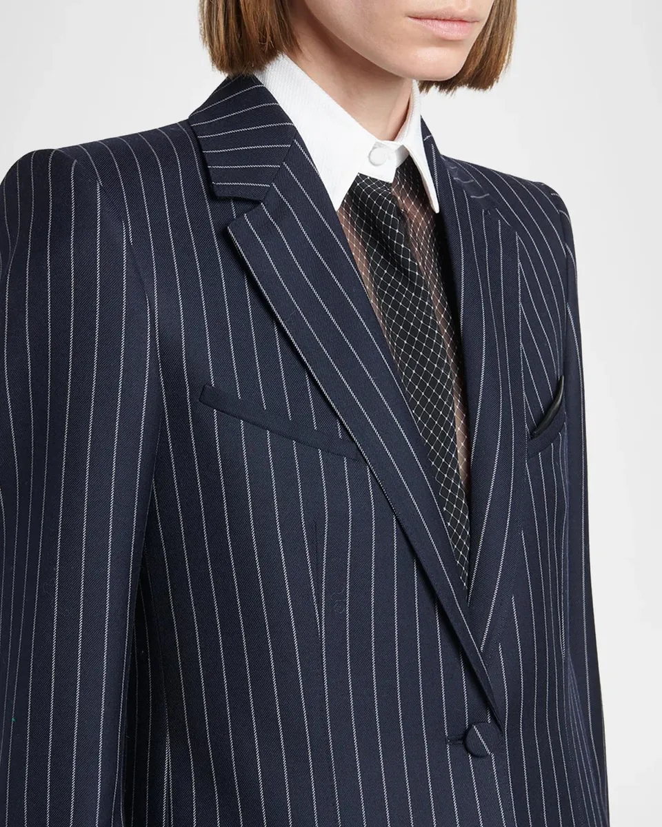 Tom Ford Corded Chalkstripe Wool Single-Breasted Western Jacket | Thumbnail 5