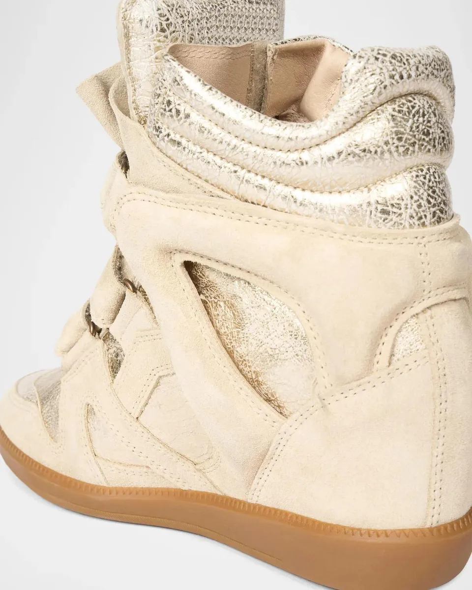 Isabel Marant Bekett Leather High-Top Sneakers | Thumbnail 4